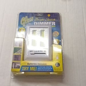 Glow bright switch with dimmer